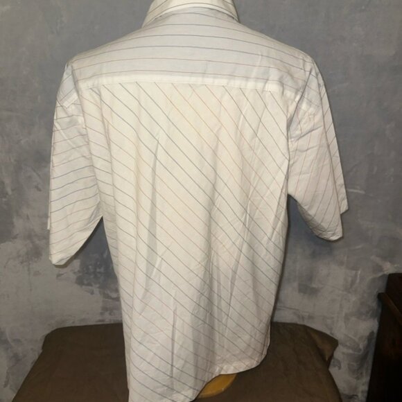 VINTAGE Henry Grethel Men's Stripe Button Front Shirt Long Sleeve XL - Picture 2 of 4